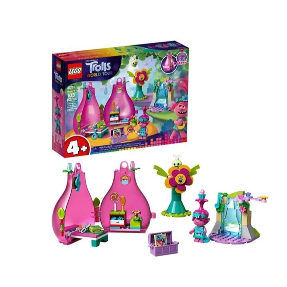 LEGO Trolls World Tour Poppy’s Pod 41251 Playhouse Building Kit with Poppy - Picture 1 of 6